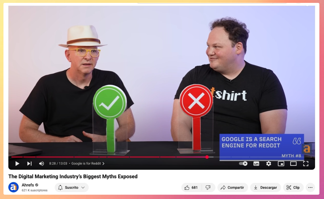 Contenido en redes sociales de Ahrefs Ahrefs utiliza el contenido educativo en sus redes sociales