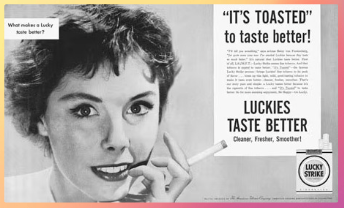 It's toasted, de Lucky Strike