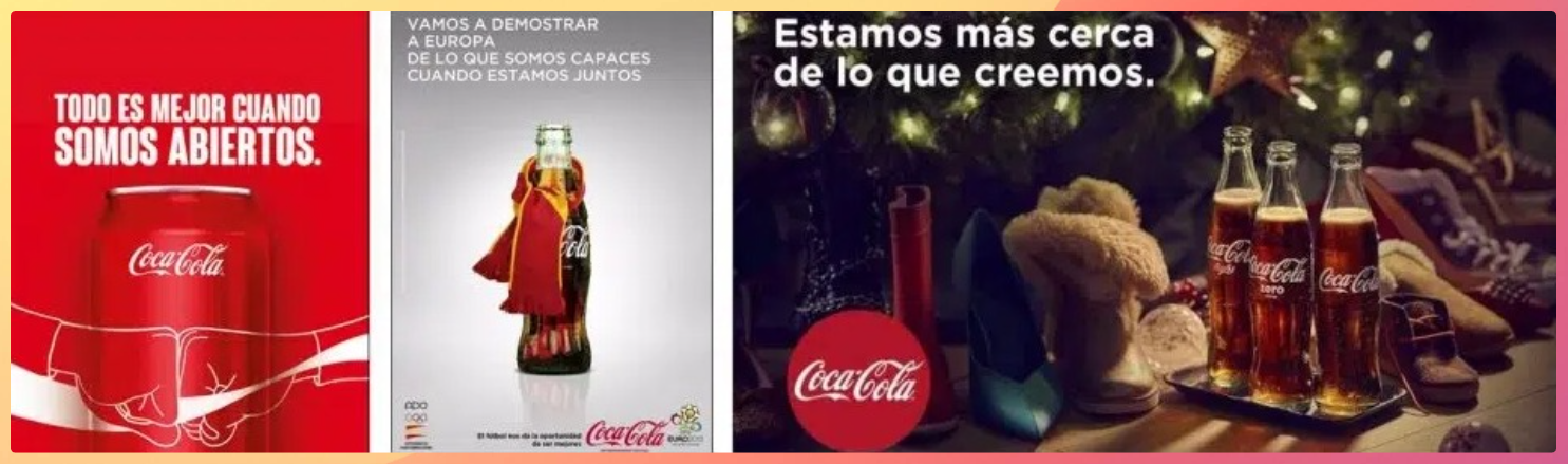 Mensaje de marca de Coca-Cola