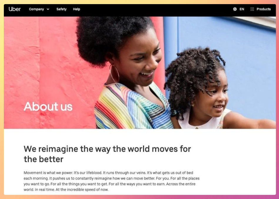 Así es el mensaje de marca de Uber Mensaje de marca de Uber