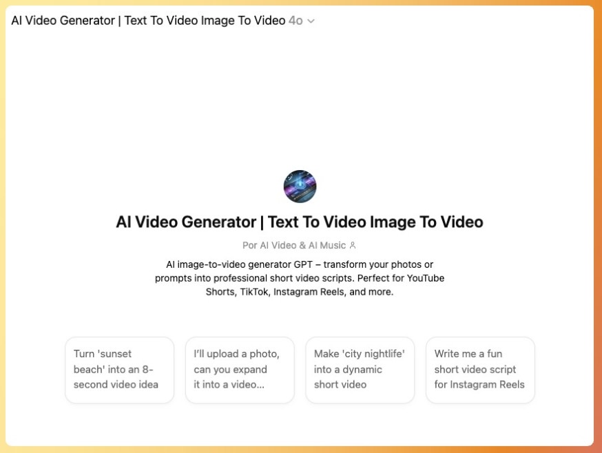 ChatGPT como AI script generator