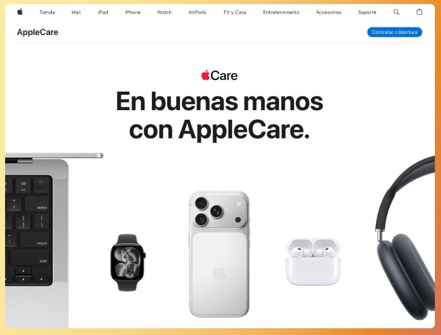 Ejemplo de cross-selling, la garantia extendida de Apple
