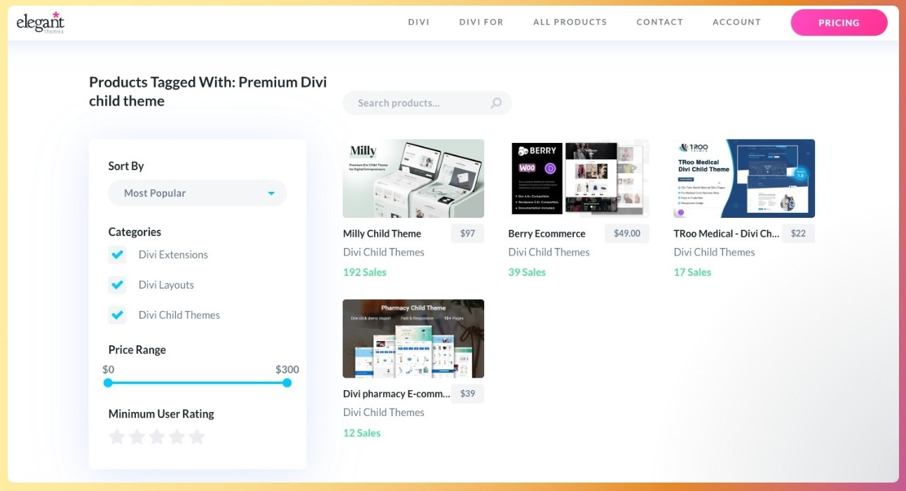 Ejemplo de cross-selling de DIVI