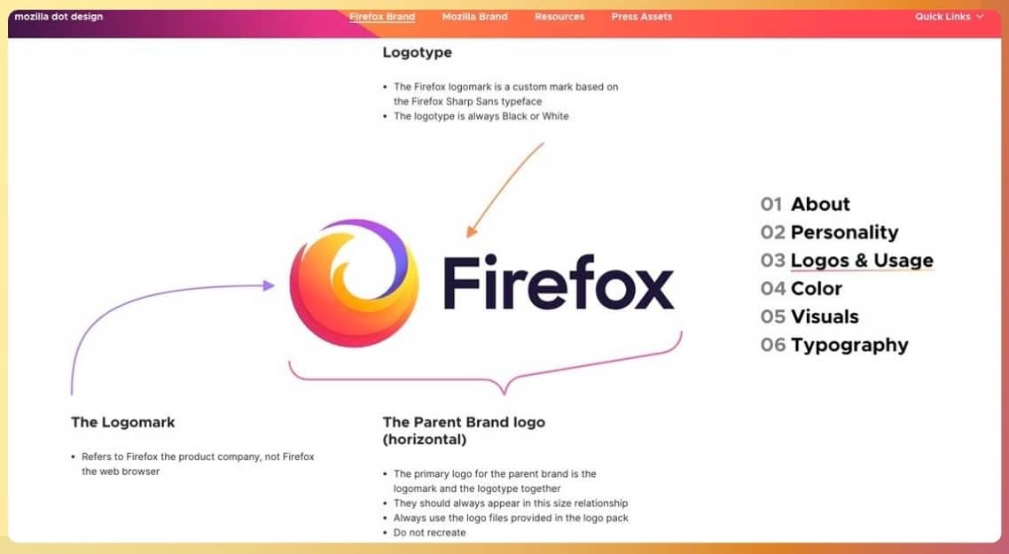 Logo de Firefox, ejemplo de qué es el branding