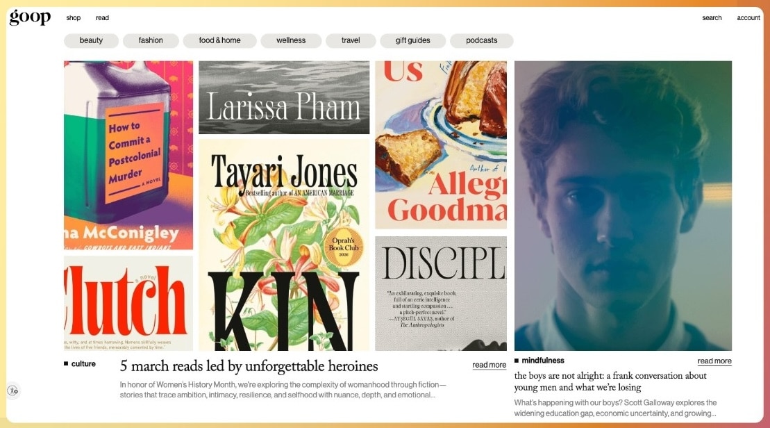 El blog de nicho: goop
