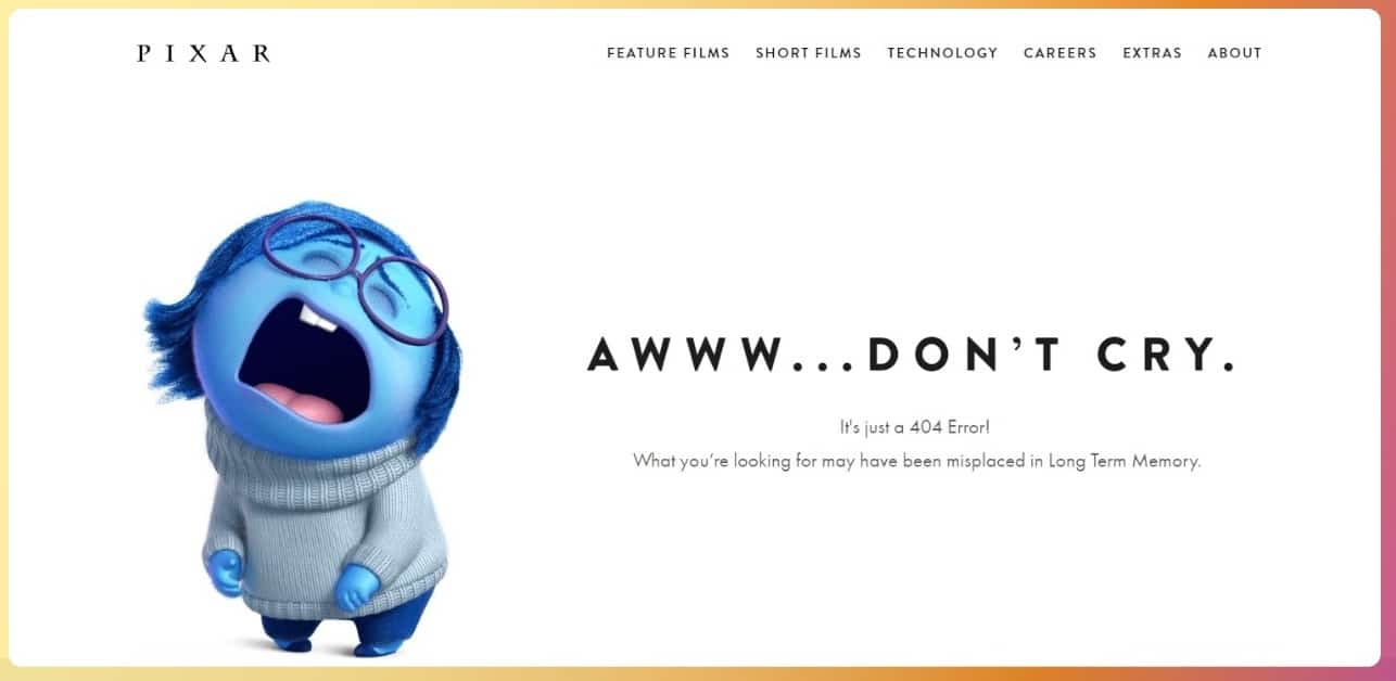 Buen ejemplo de página 404