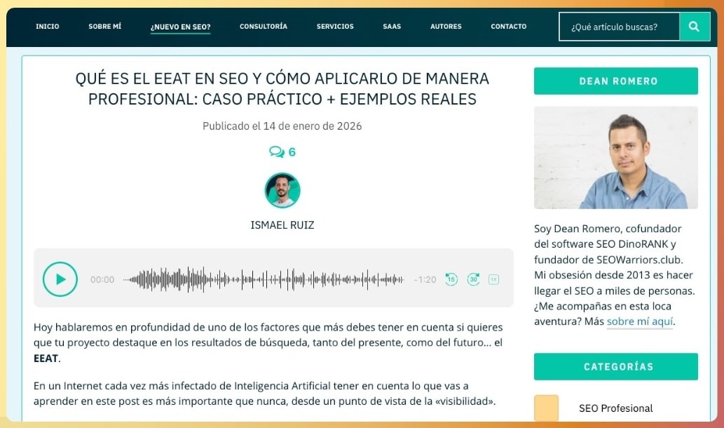 El blog de Dean Romero