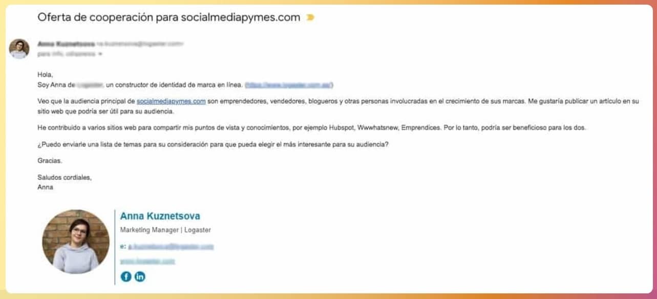 Propuesta de guest blogging