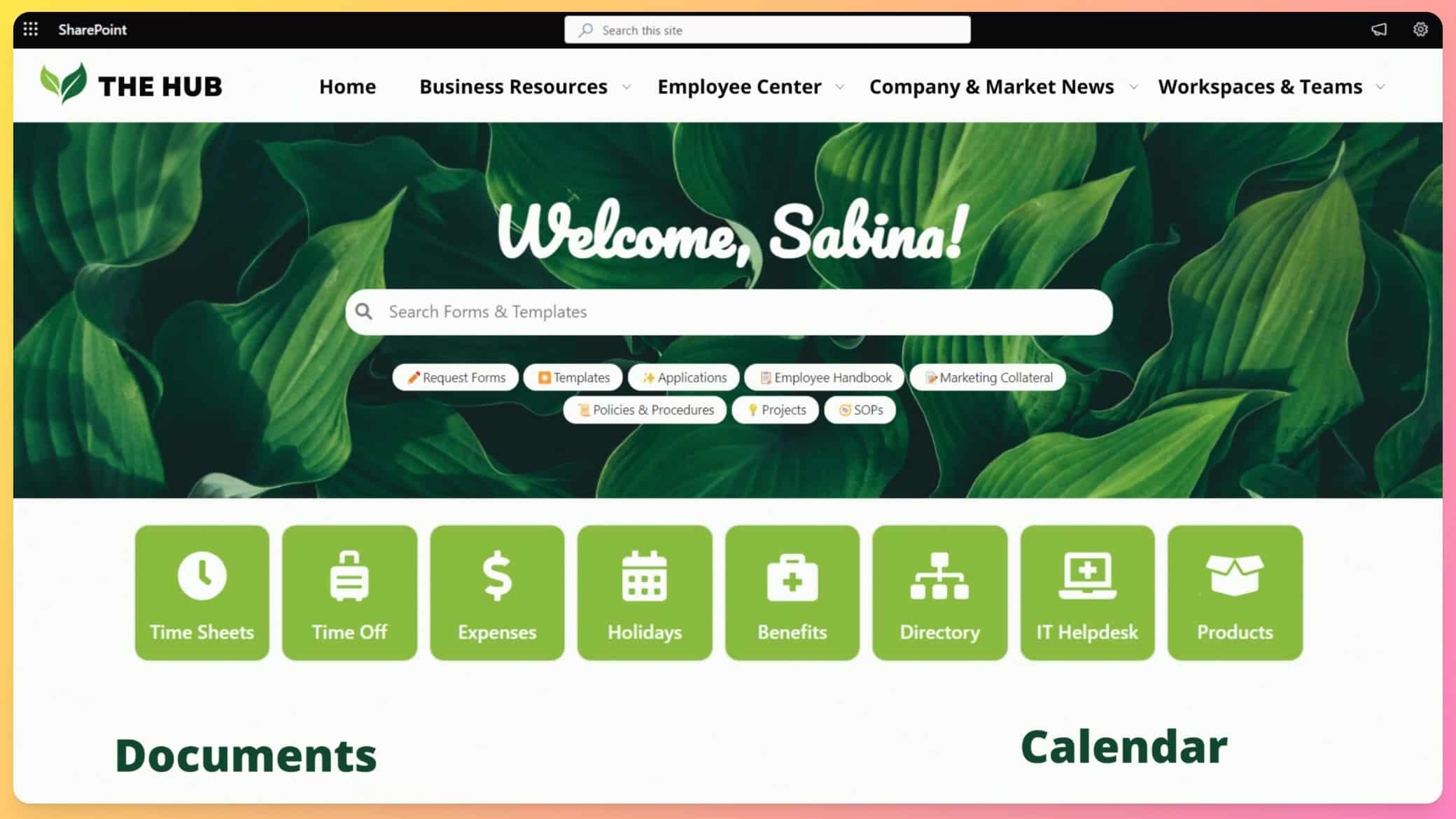 Ejemplo de intranet
