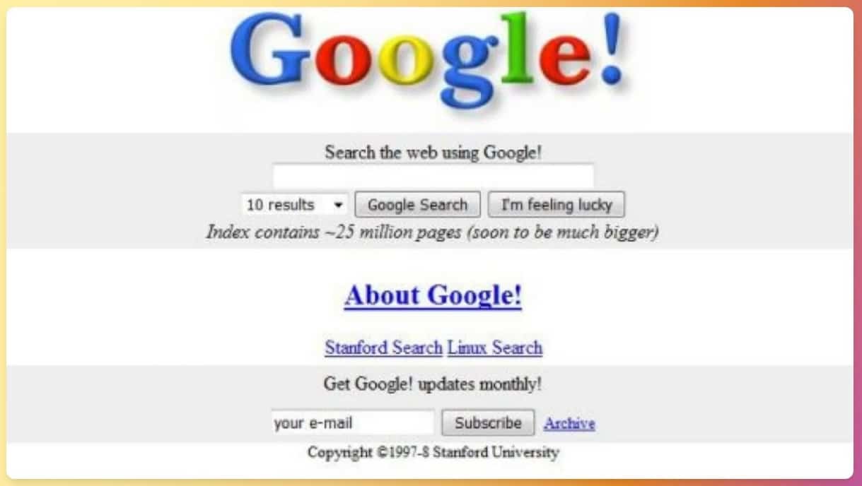 Cómo era antes Google