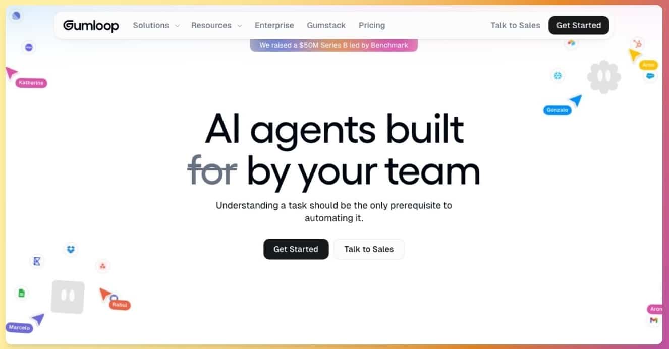 Gumloop crea agentes IA para marketing sin código