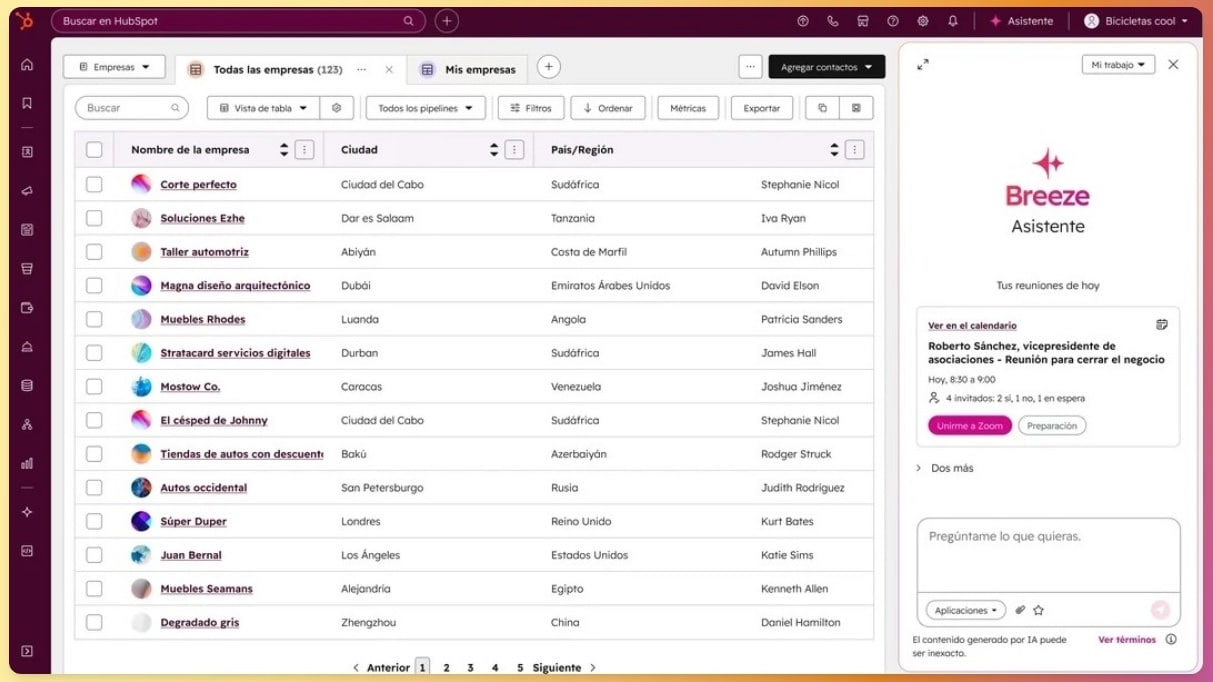 Hubspot Breeze es una agente IA para marketing