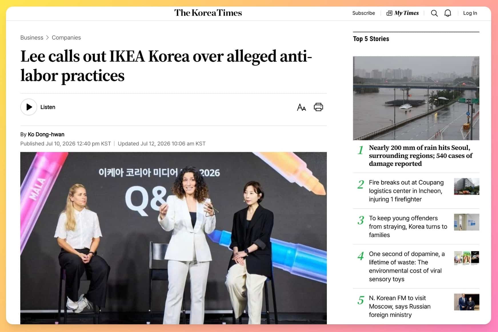 IKEA Corea del Norte está siendo investigada por acoso laboral