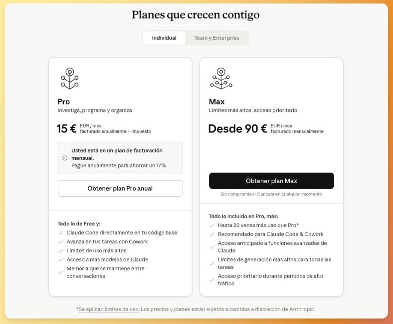 Precio Claude