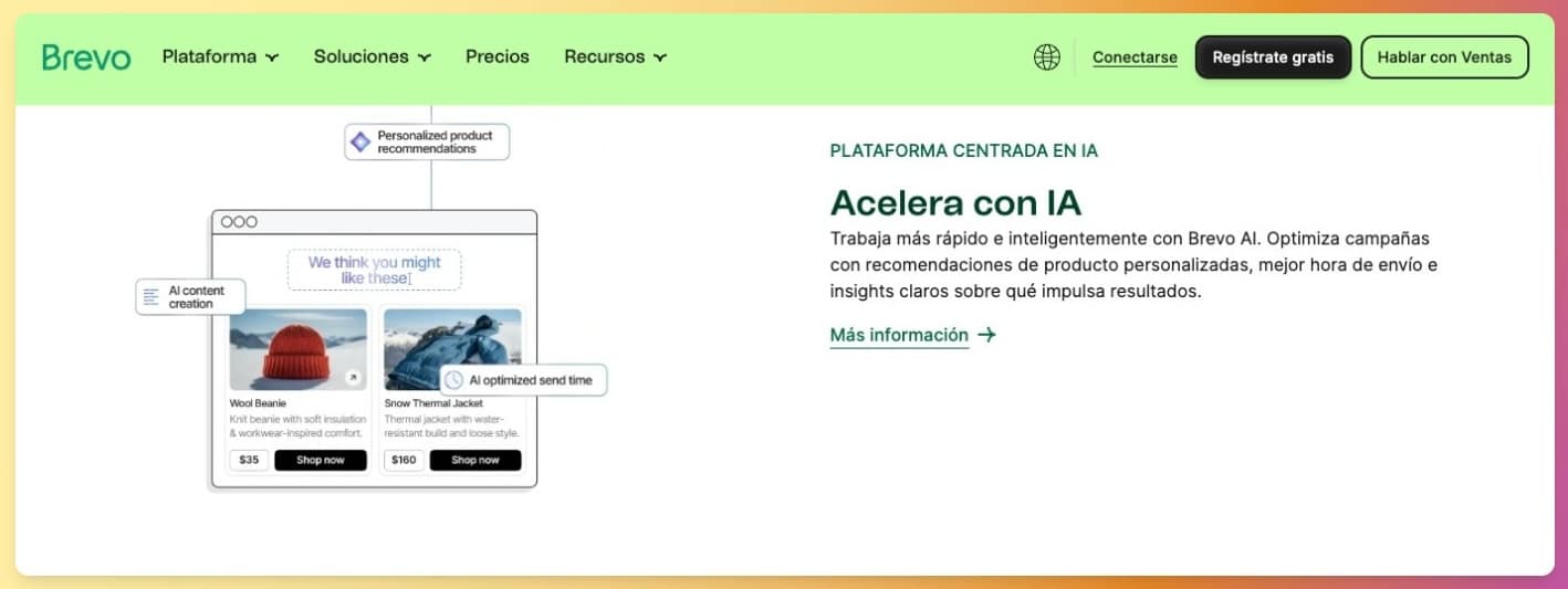 Brevo es una plataforma de email marketing con IA