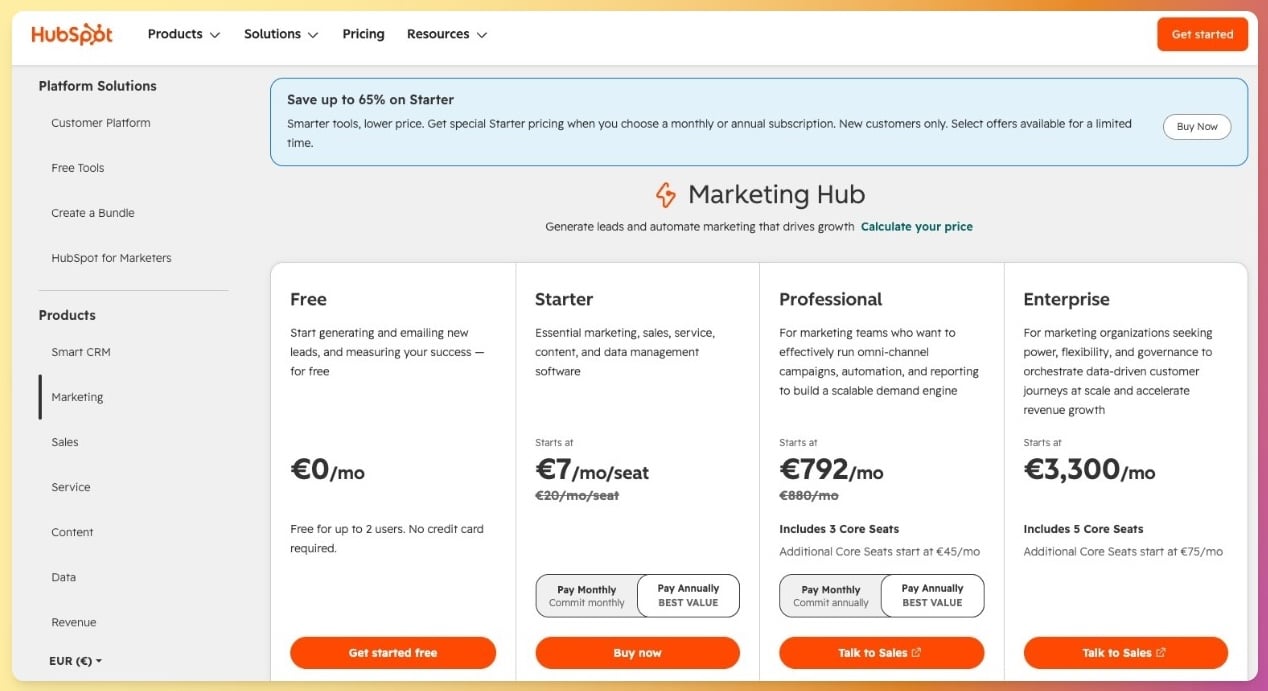 Ejemplo de prueba gratuita para una plantaforma SaaS