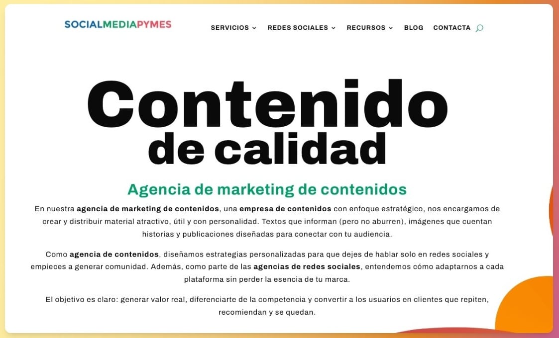 Social Media Pymes es agenia de marketing digital para Pymes.